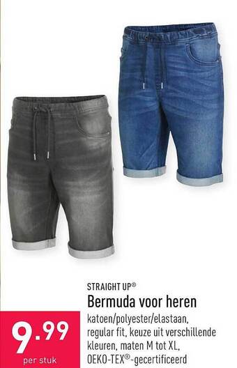 ALDI Straight Up Bermuda Voor Heren aanbieding