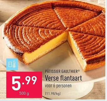 ALDI Pâtissier Gaulthier Verse Flantaart aanbieding