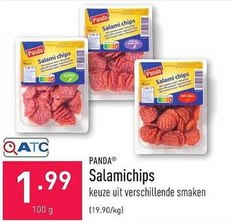 ALDI Panda Salamichips aanbieding