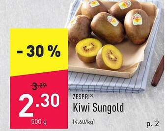 ALDI Zespri Kiwi Sungold aanbieding