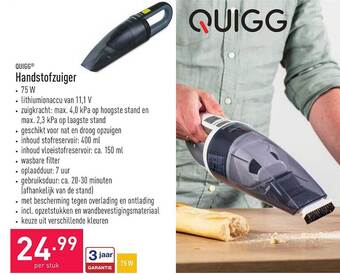 ALDI Quigg Handstofzuiger aanbieding