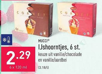 ALDI Mucci Ijshoorntjes, 6 St aanbieding
