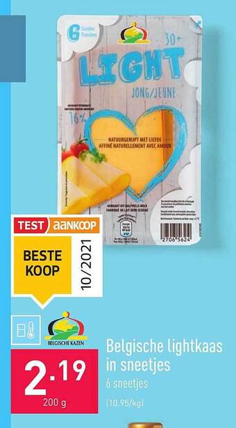 ALDI Belgische Lightkaas In Sneetjes aanbieding