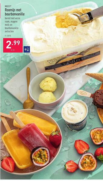 ALDI Roomijs Met Bourbonvanille aanbieding