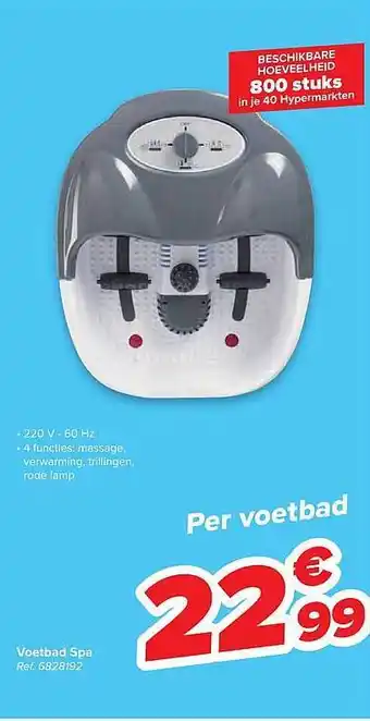 Carrefour Voetbad Spa aanbieding