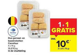Carrefour Duo Garnaal En Kaaskroketten aanbieding