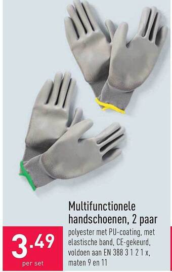 ALDI Multifunctionele Handschoenen, 2 Paar aanbieding