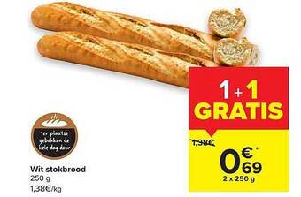 Carrefour Wit Stokbrood aanbieding