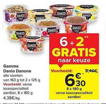 Carrefour Gamma Danio Danone aanbieding