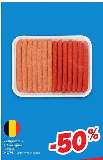7 Chipolata's + 7 Merguez