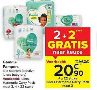 Carrefour Gamma Pampers aanbieding