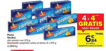 Carrefour Pasta Soubry aanbieding