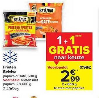 Carrefour Frieten Belviva aanbieding