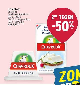 Delhaize Geitenkaas Chavroux aanbieding