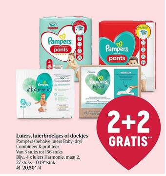 Delhaize Luiers, Luierbroekjes Of Doekjes aanbieding