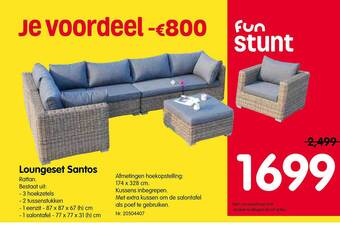 Fun Loungeset Santos aanbieding