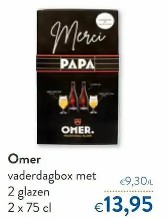 OKay Omer vaderdagbox met 2 glazen aanbieding
