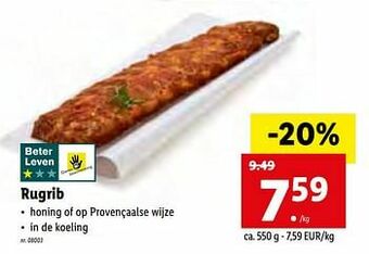 Lidl Rugrib aanbieding