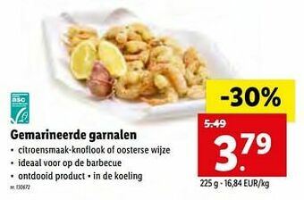 Lidl Gemarineerde garnalen aanbieding