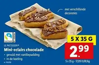 Lidl Mini-eclairs chocolade aanbieding