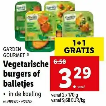Lidl Vegetarische burgers of balletjes aanbieding