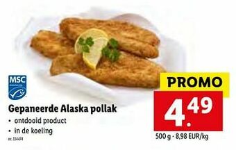Lidl Gepaneerde alaska pollak aanbieding