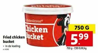 Lidl Fried chicken bucket aanbieding