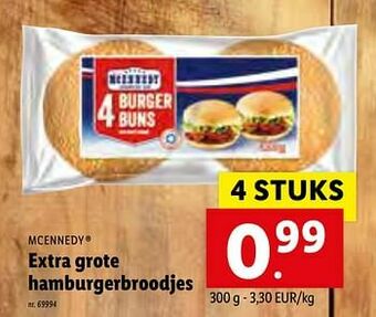 Lidl Extra grote hamburgerbroodjes aanbieding