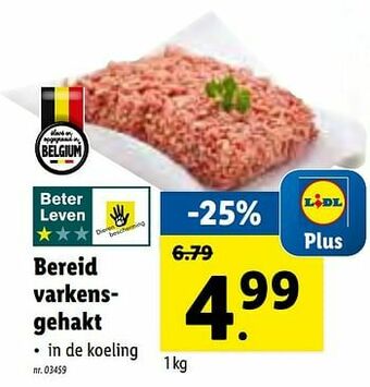 Lidl Bereid varkensgehakt aanbieding