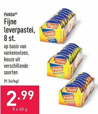 ALDI Fijne leverpastei aanbieding