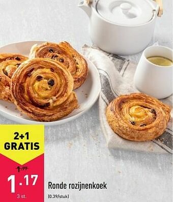 ALDI Ronde rozijnenkoek aanbieding