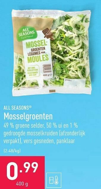 ALDI Mosselgroenten aanbieding