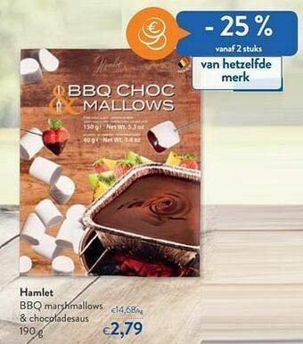 Hamlet bbq marshmallows + chocoladesaus