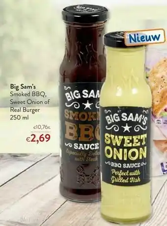 OKay Big sam`s smoked bbq sweet onion of real burger aanbieding