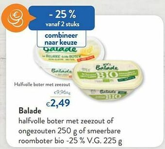Balade halfvolle boter met zeezout