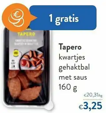 OKay Tapero kwartjes gehaktbal met saus aanbieding