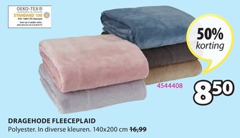 Jysk Dragehode Fleeceplaid aanbieding