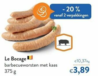 OKay Le bocage barbecueworsten met kaas aanbieding