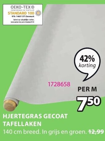 Jysk Hjertegras Gecoat Tafellaken aanbieding