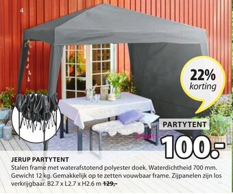 Jysk Jerup Partytent aanbieding