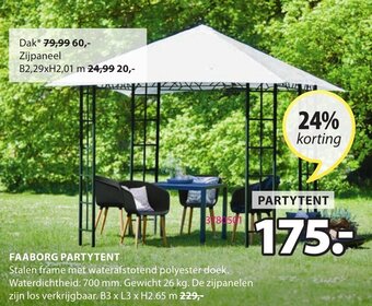 Jysk Faaborg Partytent aanbieding
