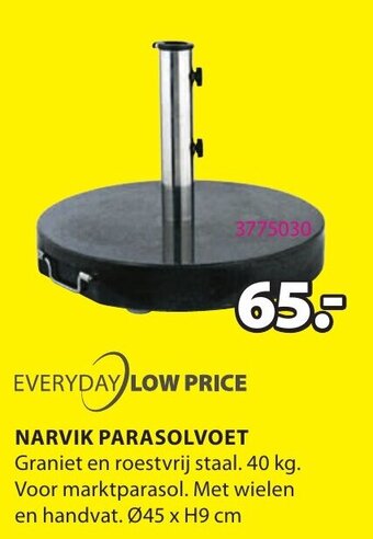 Jysk Narvik Parasolvoet aanbieding