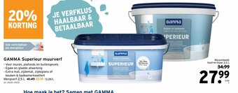 GAMMA Gamma Superieur Muurverf aanbieding
