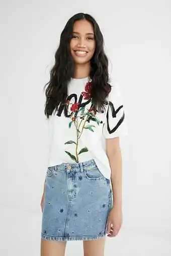 Desigual Denim minirok met mandala’s - BLUE - 42 aanbieding