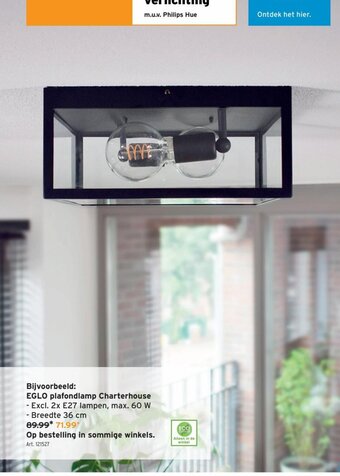 GAMMA Eglo Plafondlamp Charterhouse aanbieding