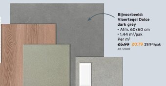 GAMMA Vloertegel Dolce Dark Grey aanbieding
