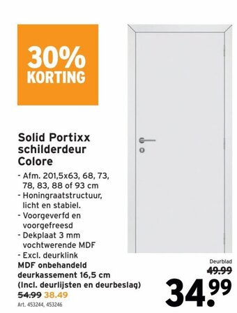 GAMMA Solid Portixx Schilderdeur Colore aanbieding