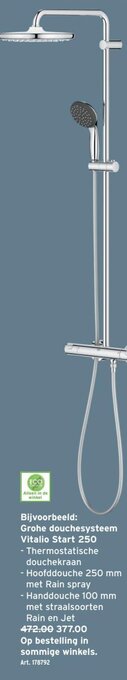 GAMMA Grohe Douchesysteem Vitalio Start 250 aanbieding