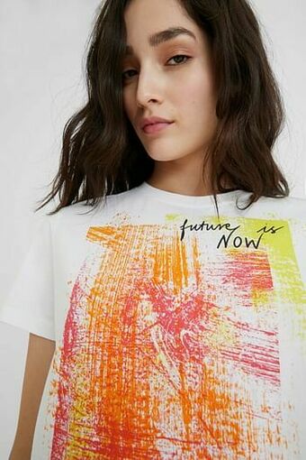 Arty T-shirt van 100% katoen - WHITE - S