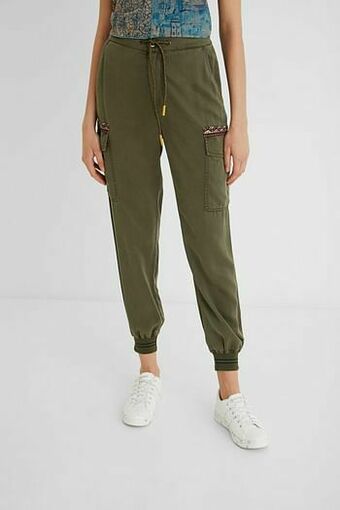 Desigual Cargojogger van 100% Lyocell - GREEN - XS aanbieding